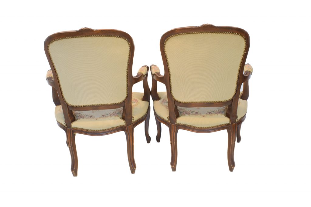 Fotoliu Louis XI lea cu tapiterie belgiana