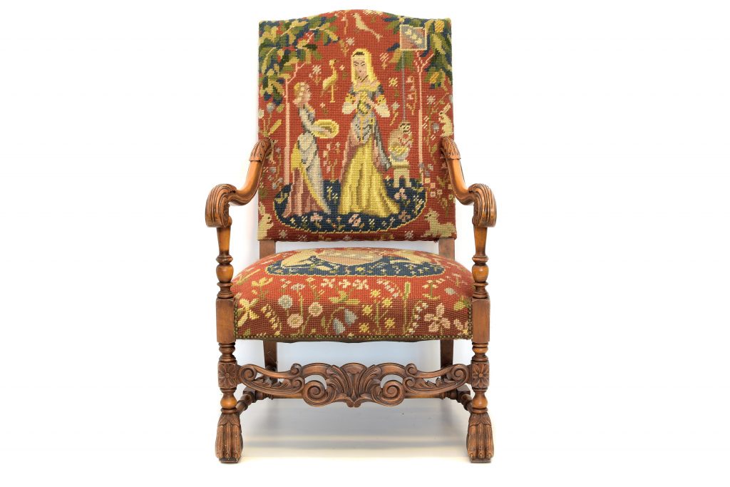 Fotoliu Louis al XV lea cu tapiterie belgiana (14) Fotoliu Louis al XV lea cu tapiterie belgiana
