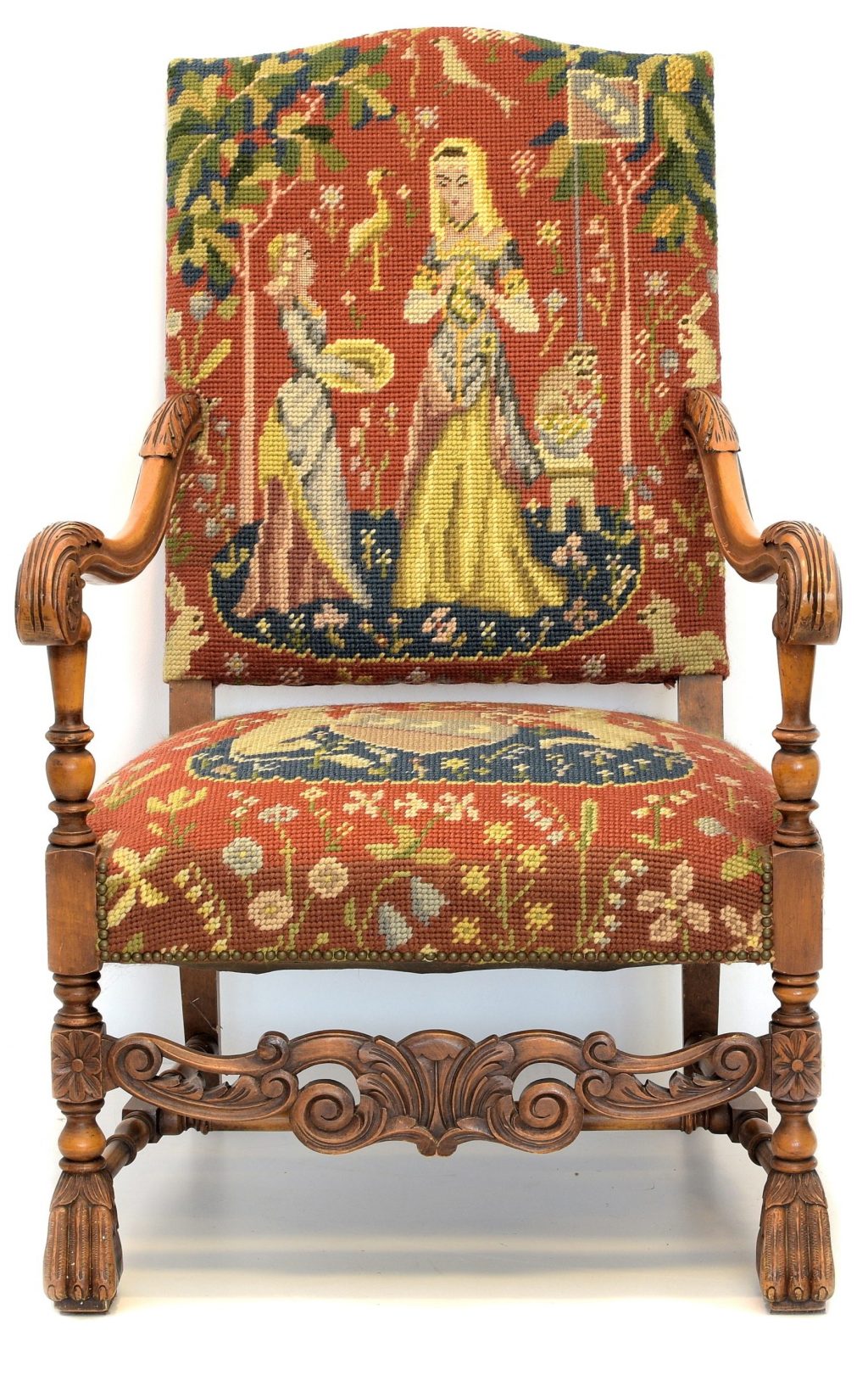 Fotoliu Louis al XV lea cu tapiterie belgiana (15)_02 Fotoliu Louis al XV lea cu tapiterie belgiana