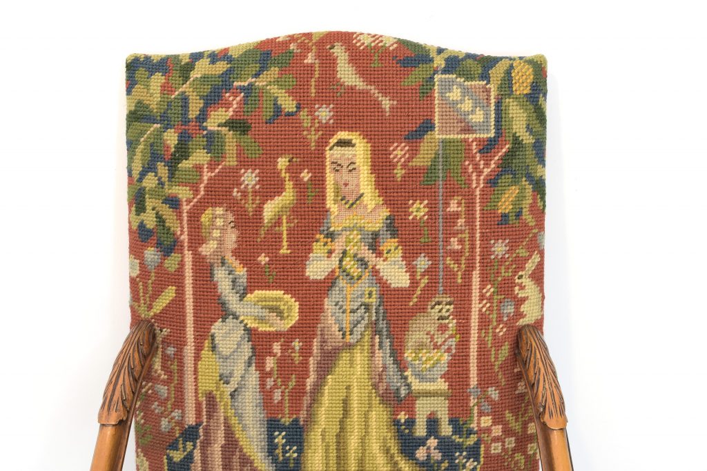 Fotoliu Louis al XV lea cu tapiterie belgiana (3) Fotoliu Louis al XV lea cu tapiterie belgiana