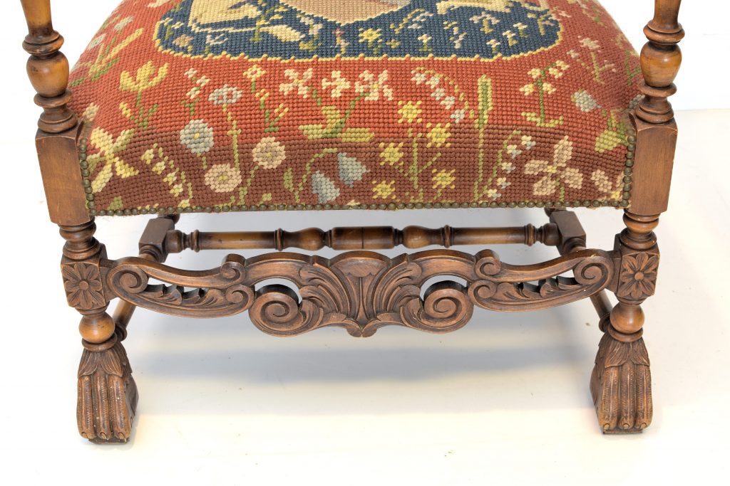 Fotoliu Louis al XV lea cu tapiterie belgiana (8) Fotoliu Louis al XV lea cu tapiterie belgiana