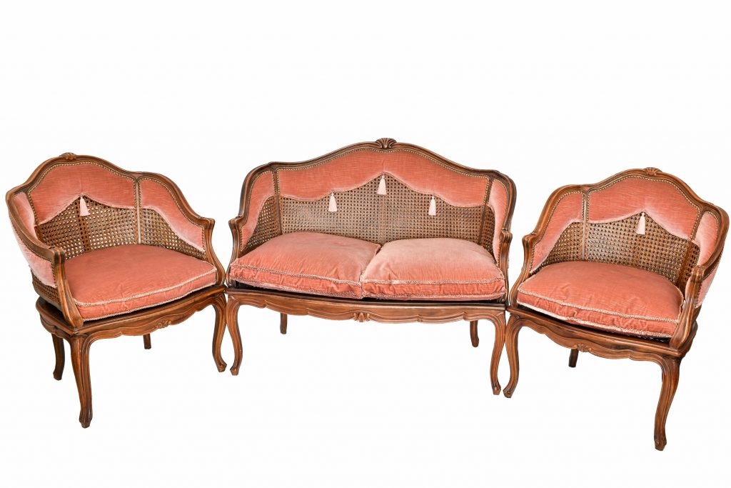 Set canapea cu 2 fotolii Corbeille (1) Set canapea cu 2 fotolii Corbeille