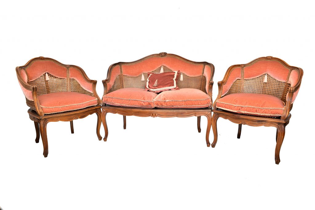 Set canapea cu 2 fotolii Corbeille (12) Set canapea cu 2 fotolii Corbeille