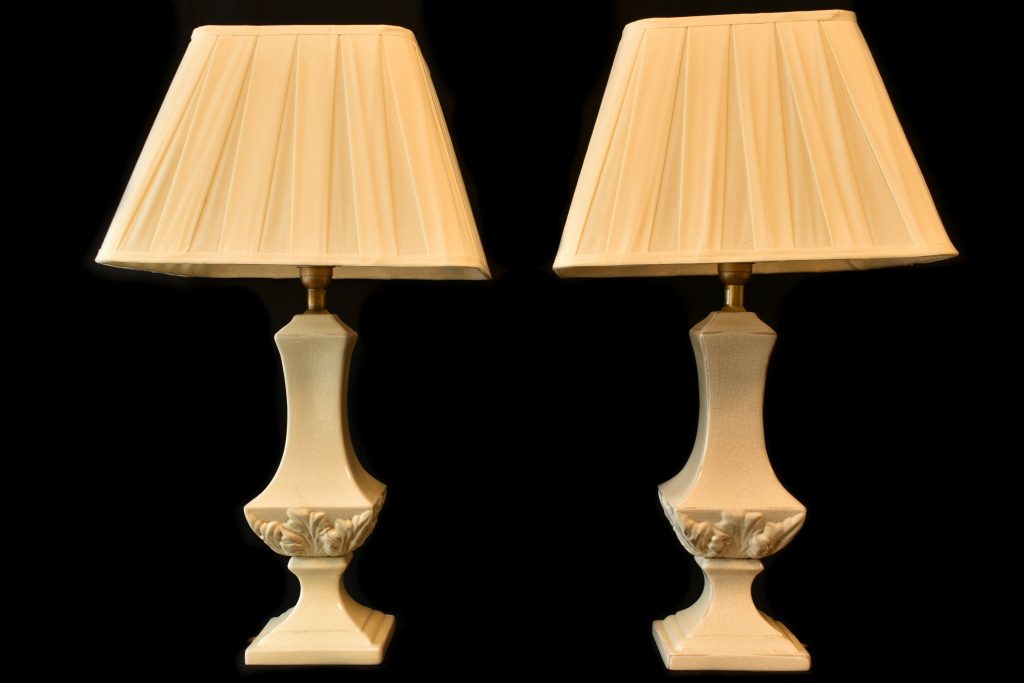 Set doua veioze din portelan craquelle