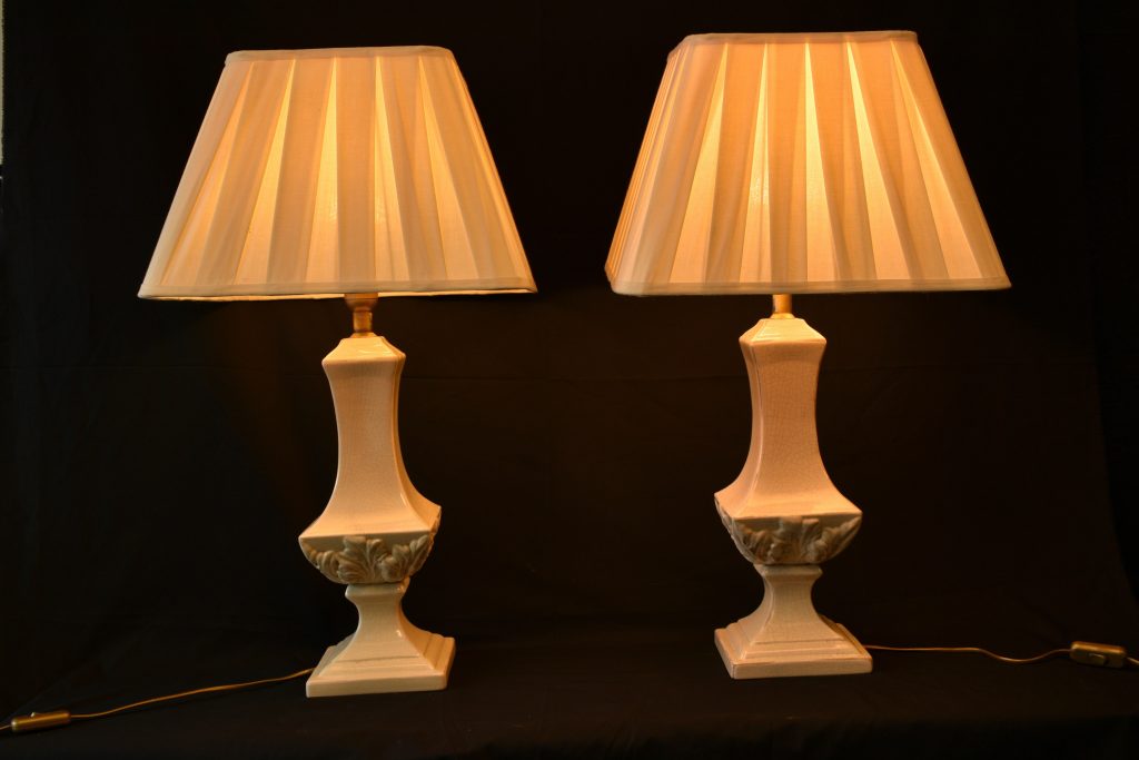 Set doua veioze din portelan craquelle