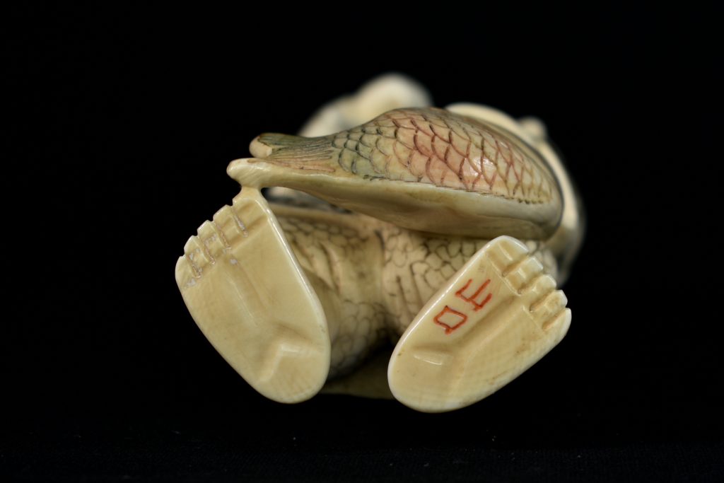 Statueta policroma japoneza din fildes (8) Statueta policroma japoneza din fildes