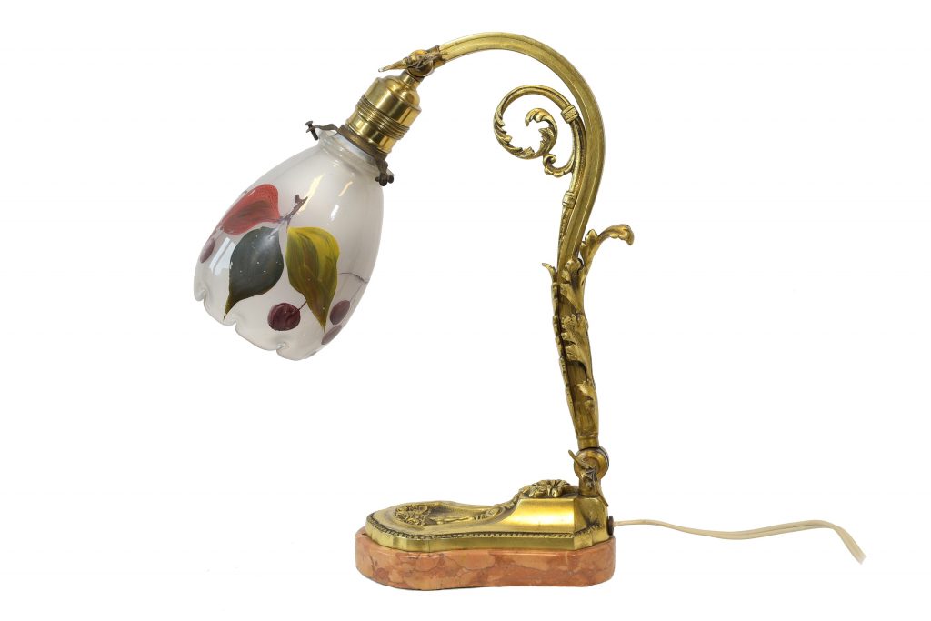 veioza art nouveau cu abajur semnat (1) veioza art nouveau cu abajur semnat