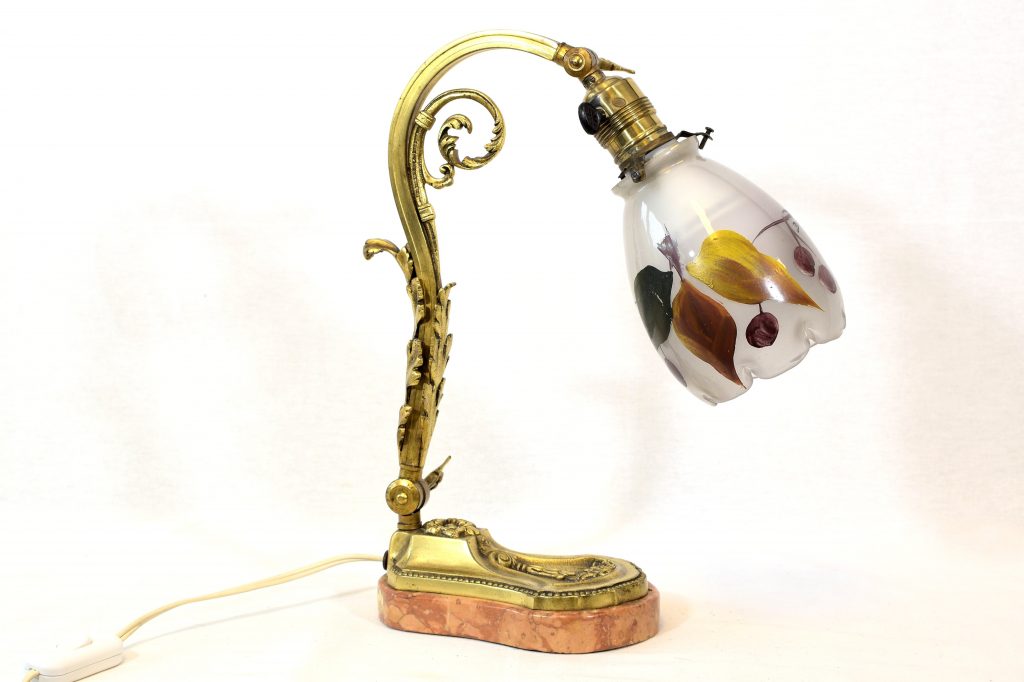 veioza art nouveau cu abajur semnat (4) veioza art nouveau cu abajur semnat