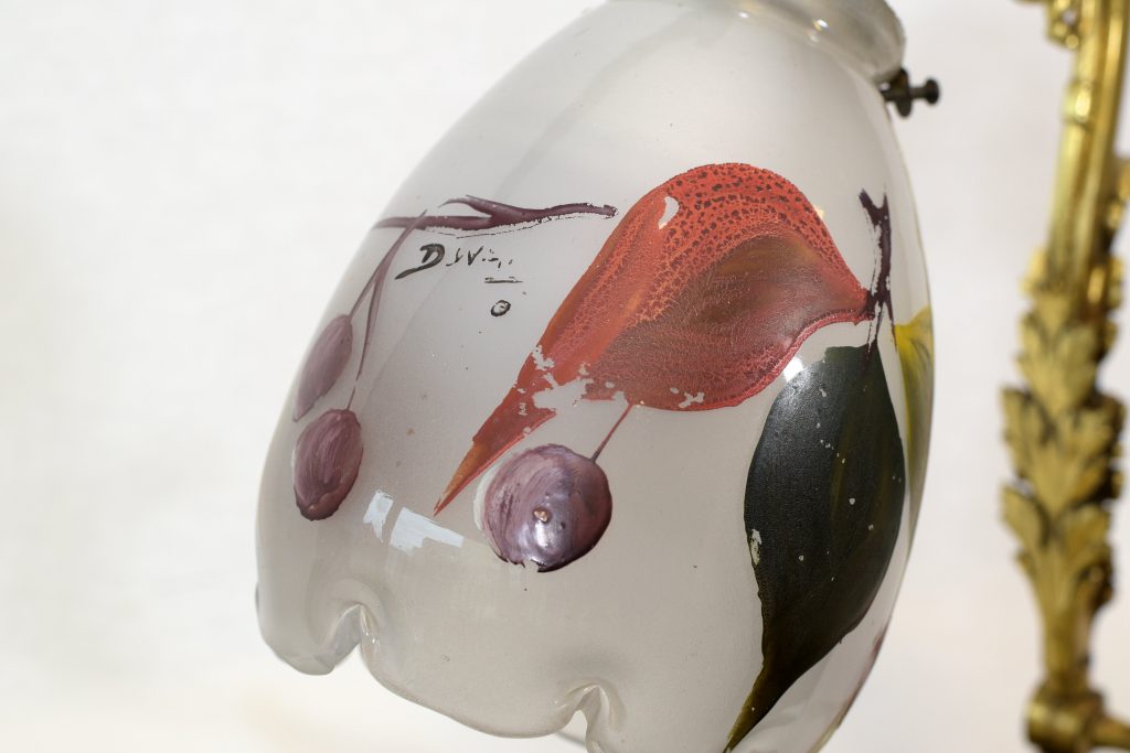 veioza art nouveau cu abajur semnat (6) veioza art nouveau cu abajur semnat