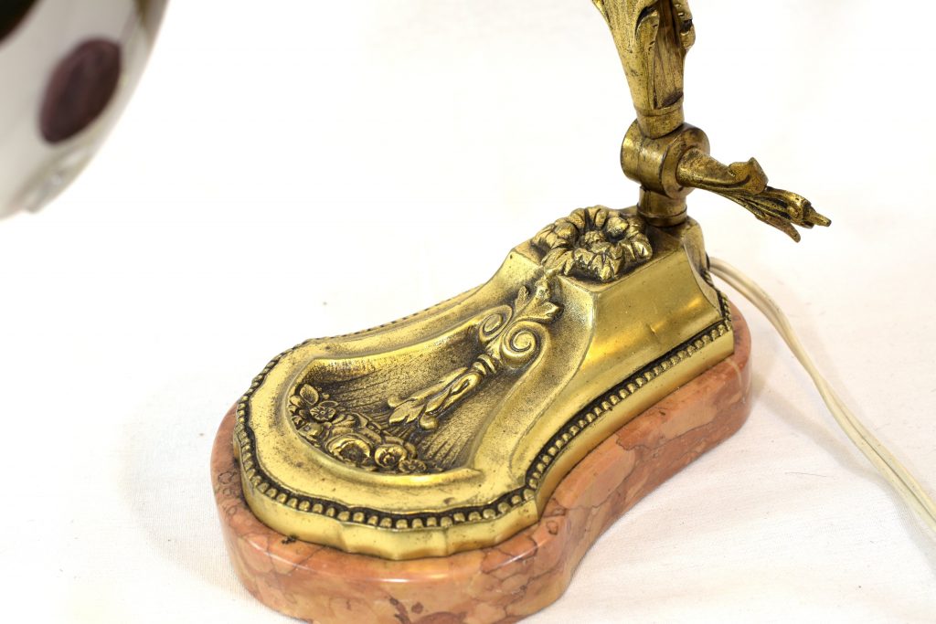 veioza art nouveau cu abajur semnat (7) veioza art nouveau cu abajur semnat