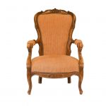Fotoliu Louis al XV lea din lemn de nuc