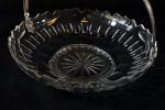 Fructiera din cristal cu maner de argint