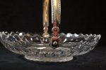 Fructiera din cristal cu maner de argint