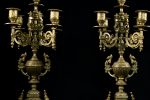 Set doua sfesnice din bronz cu 5 lumanari