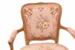 Fotoliu cu tapiterie din goblen cu motive florale