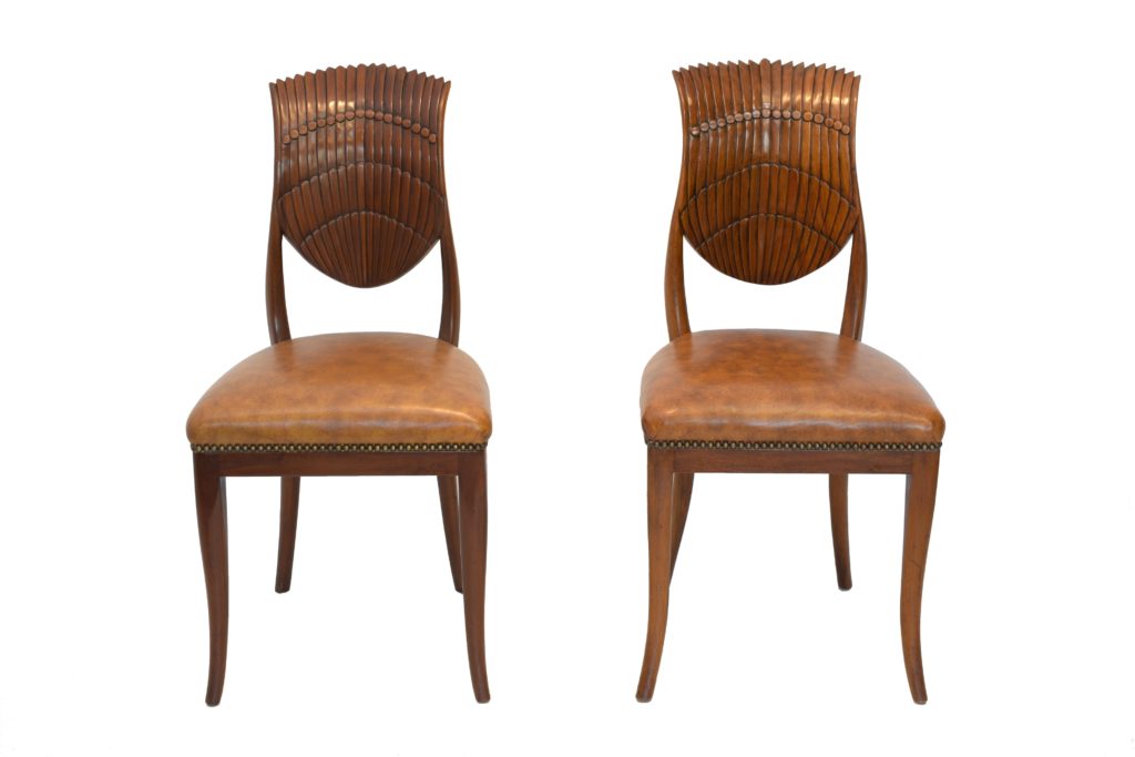 Set 2 scaune Biedermeier paun (1) Set 2 scaune Biedermeier paun