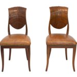 Set 2 scaune Biedermeier paun