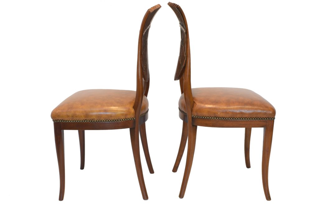 Set 2 scaune Biedermeier paun