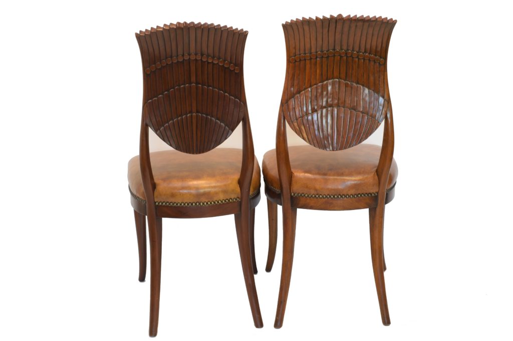 Set 2 scaune Biedermeier paun