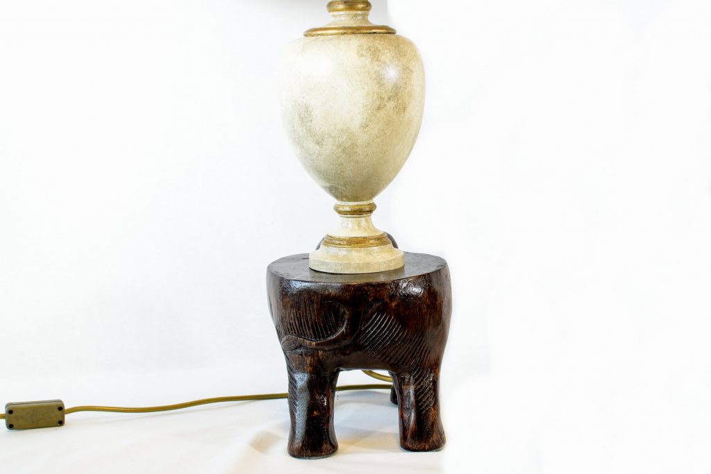 Set 2 veioze mari cu baza elefant