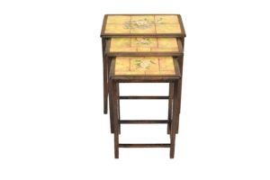 Set 3 masute cu gresie pictata