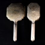 Set oglinda si perie din argint