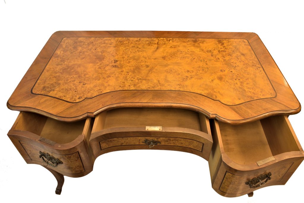 Birou Art Nouveau din lemn de nuc (6) Birou Art Nouveau din lemn de nuc