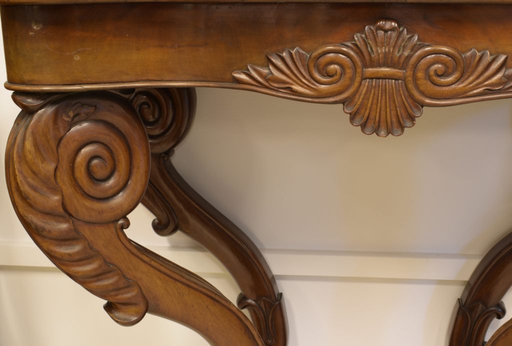 Masă consolă Regency din mahon (3) Masă consolă Regency din mahon