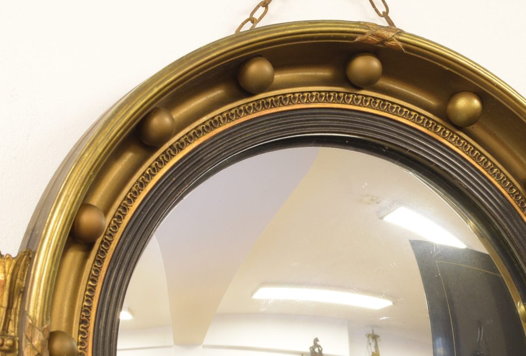 Oglinda rotunda concava in maniera Regency