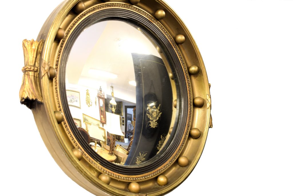 Oglinda rotunda concava in maniera Regency