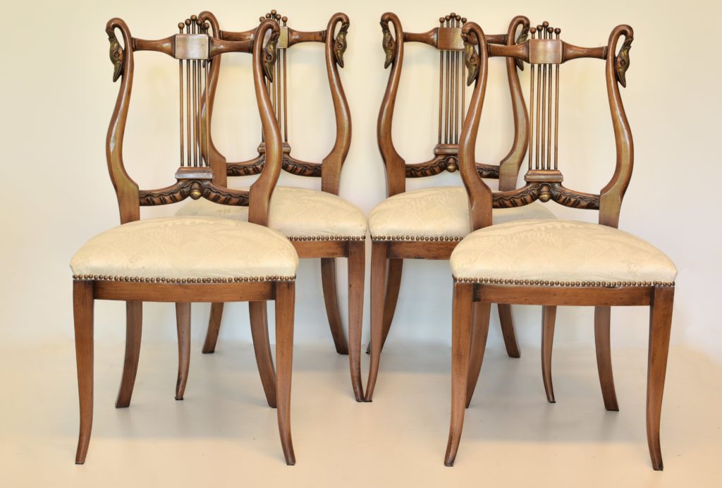 Set 4 scaune Art Nouveau (1) Set 4 scaune Art Nouveau