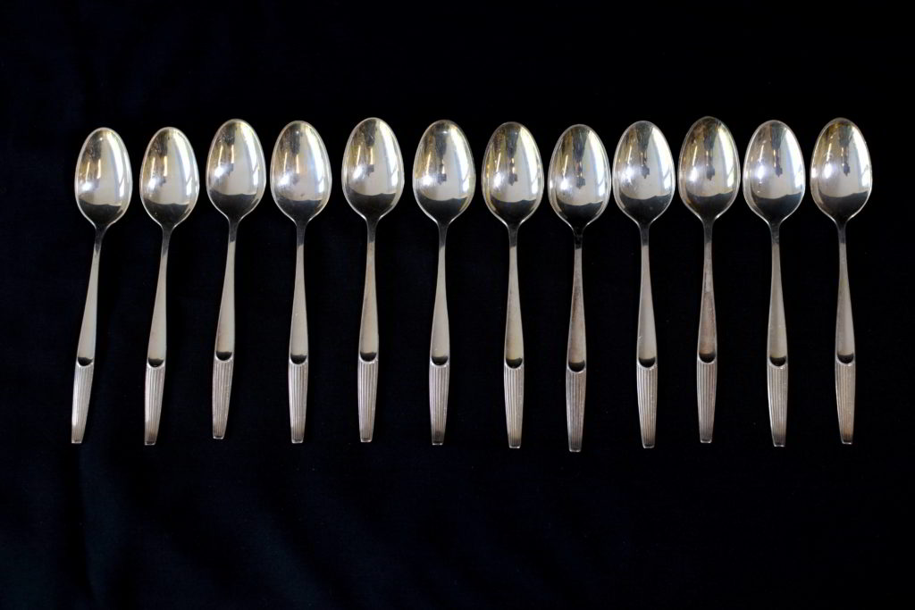 Set 6 lingurite din argint Danemarca (4) Set 6 lingurite din argint Danemarca (3)