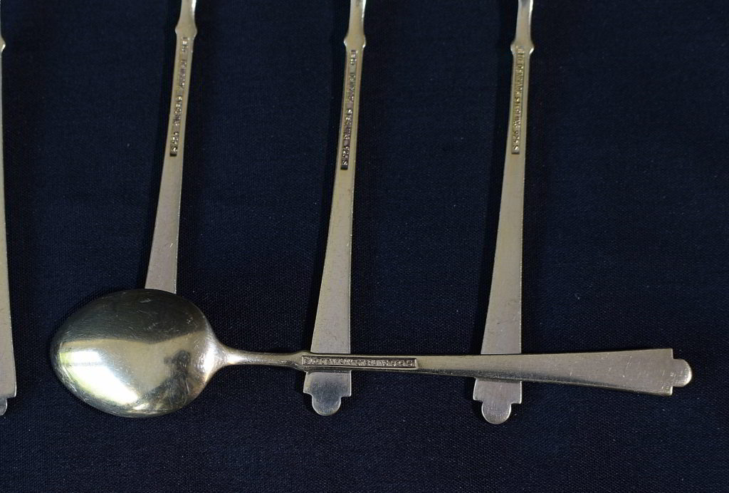 Set 6 lingurite din argint cu email