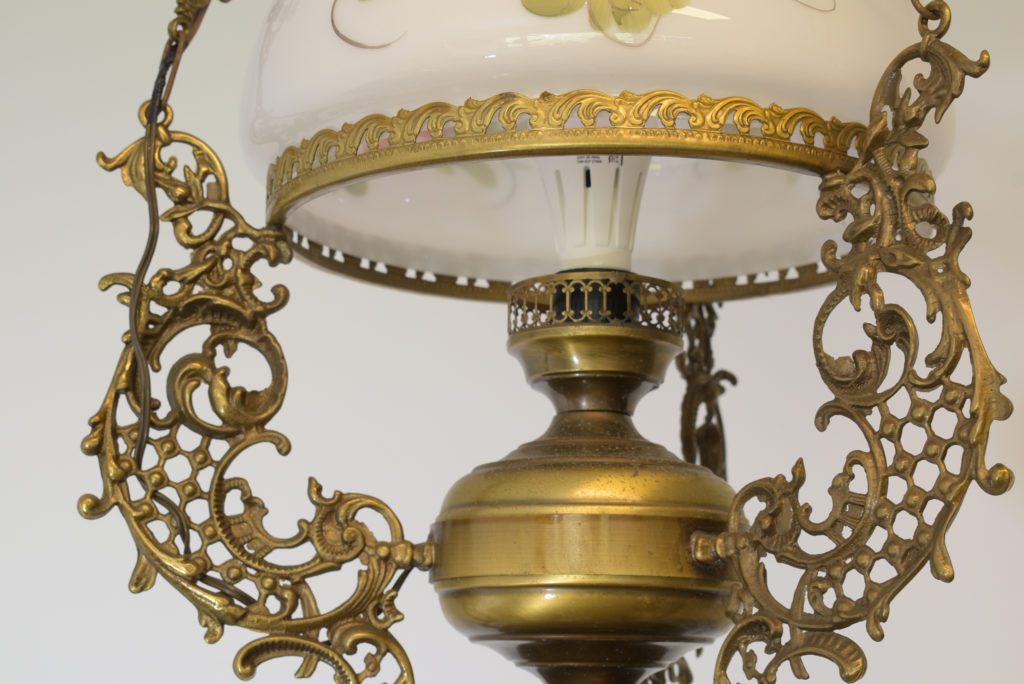 Lustra opalina cu flori (4) Lustra opalina cu flori